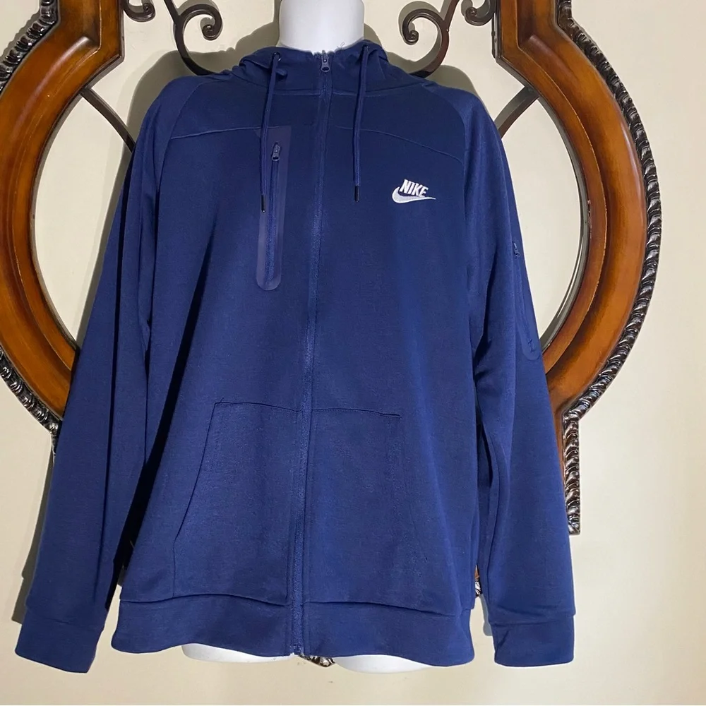 Nike Tech Full Zip Blue Hoodie